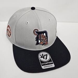 Detroit Tigers 2Tone Sure Shot Captain Snapback Hat '47 Cooperstown Collection